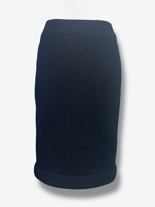 #21. Y2K Chanel Boucle Wool Pencil Skirt With a Rolled Hem