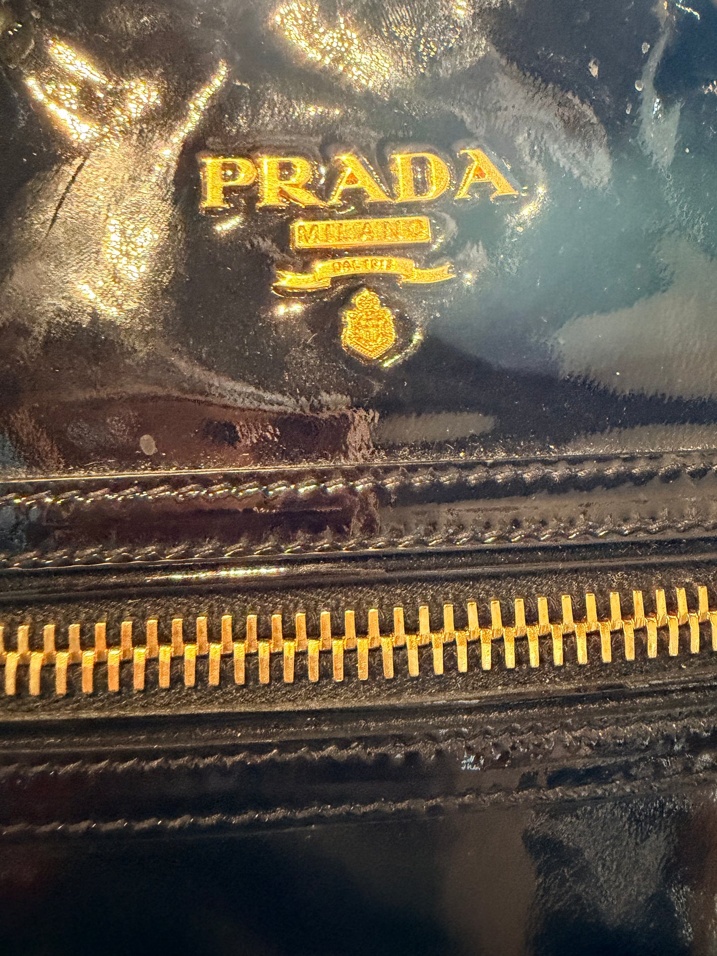 Consign: Y2K Prada Vitello Shine Patent Leather Tote