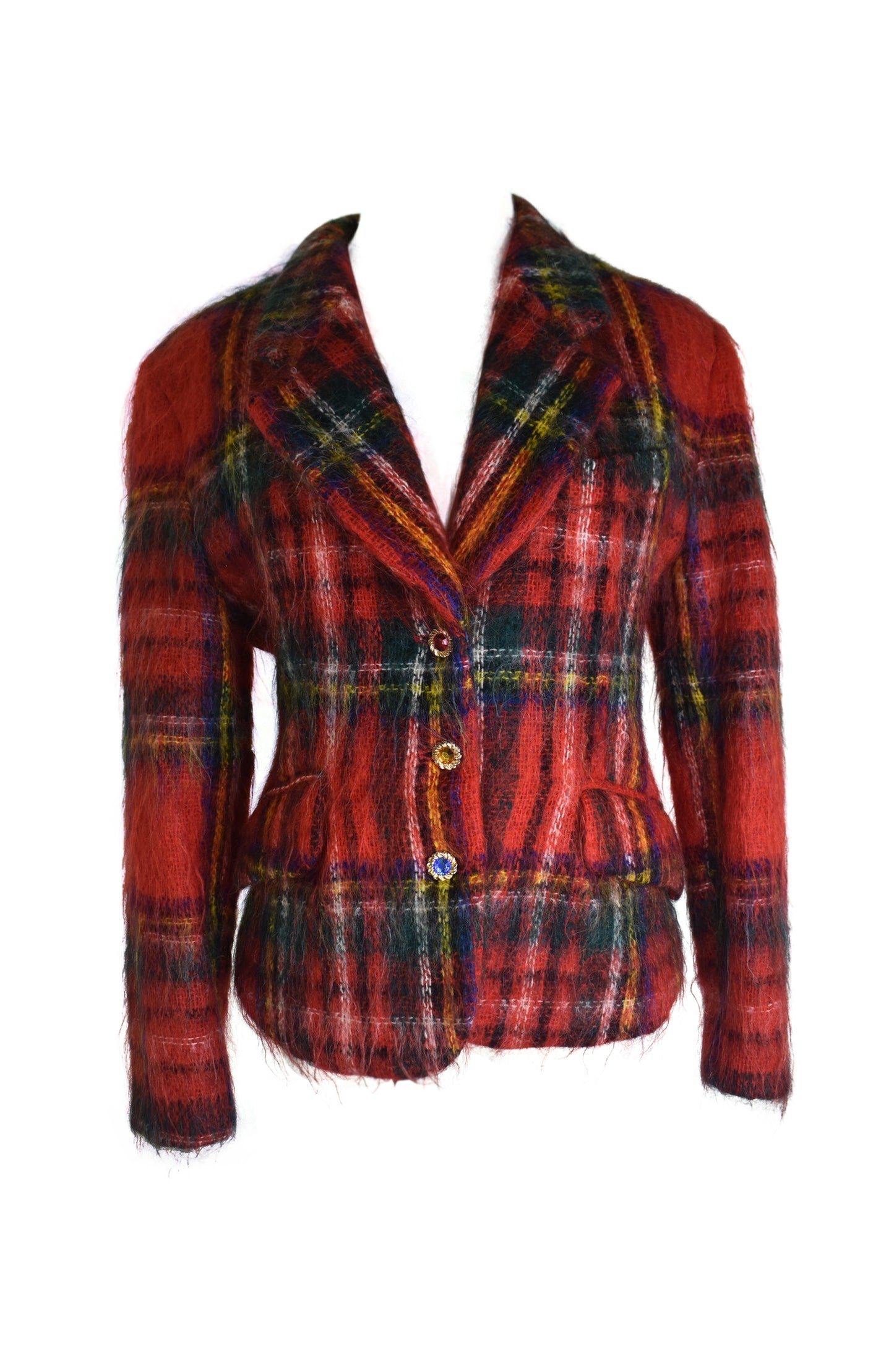 1990's Barry Bricken Wool Plaid Blazer