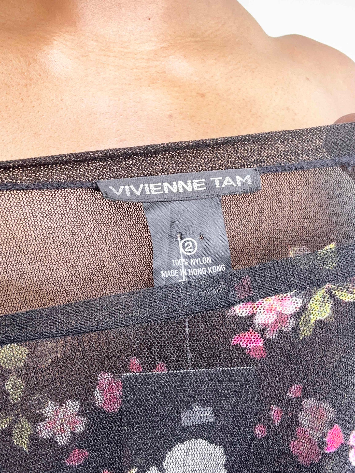 Vivienne Tam Sheer Oriental Top (1990's)