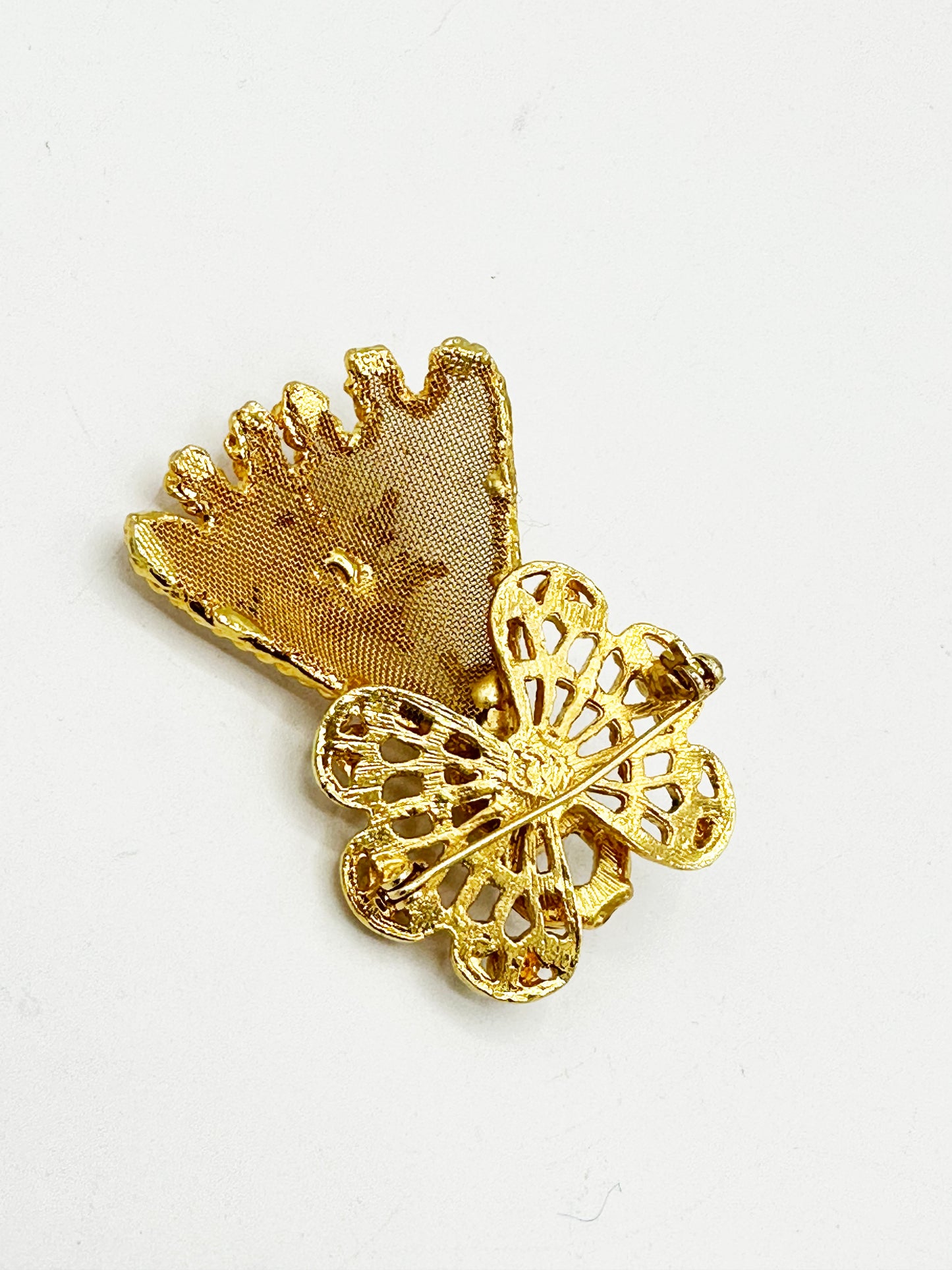 1970s - 1980s Gold Angel Pin