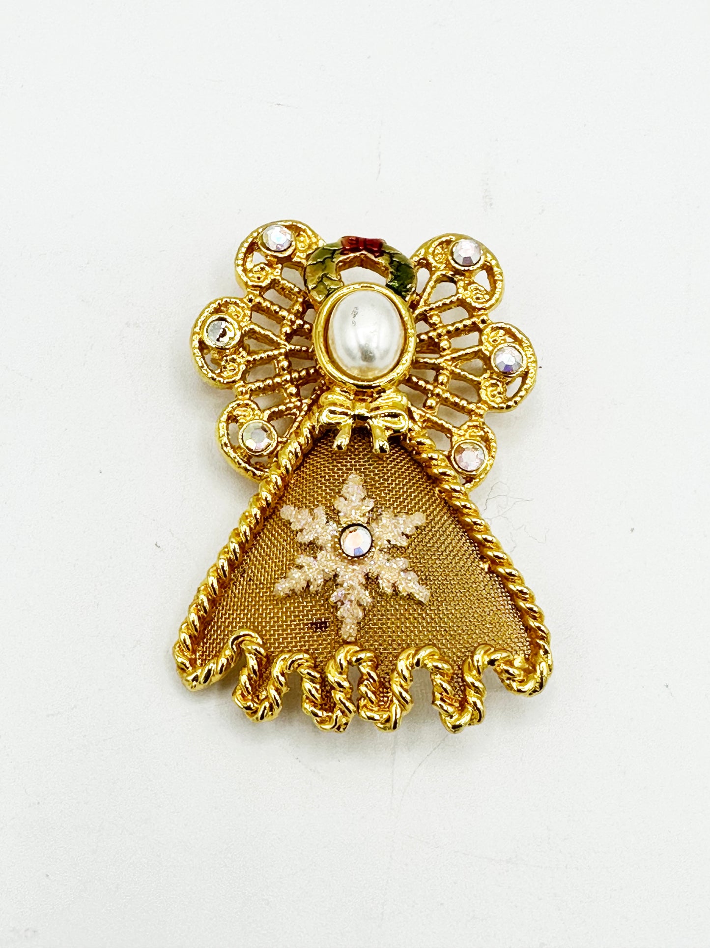 1970s - 1980s Gold Angel Pin