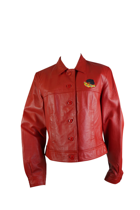 Kameo Upcycled Red Leather Jacket