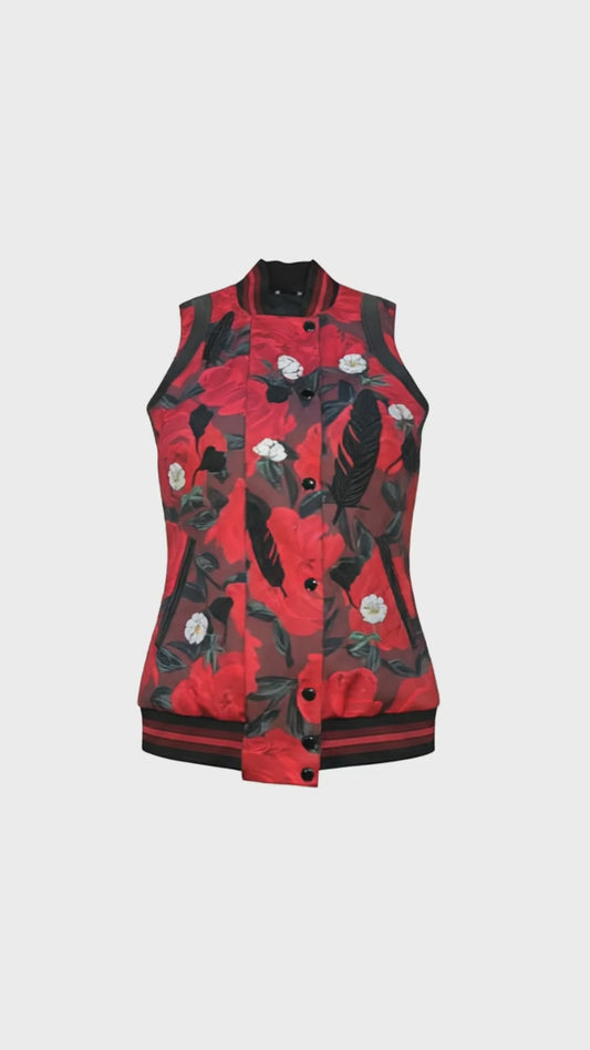 Y2K Coach Floral Rebels Varsity Vest