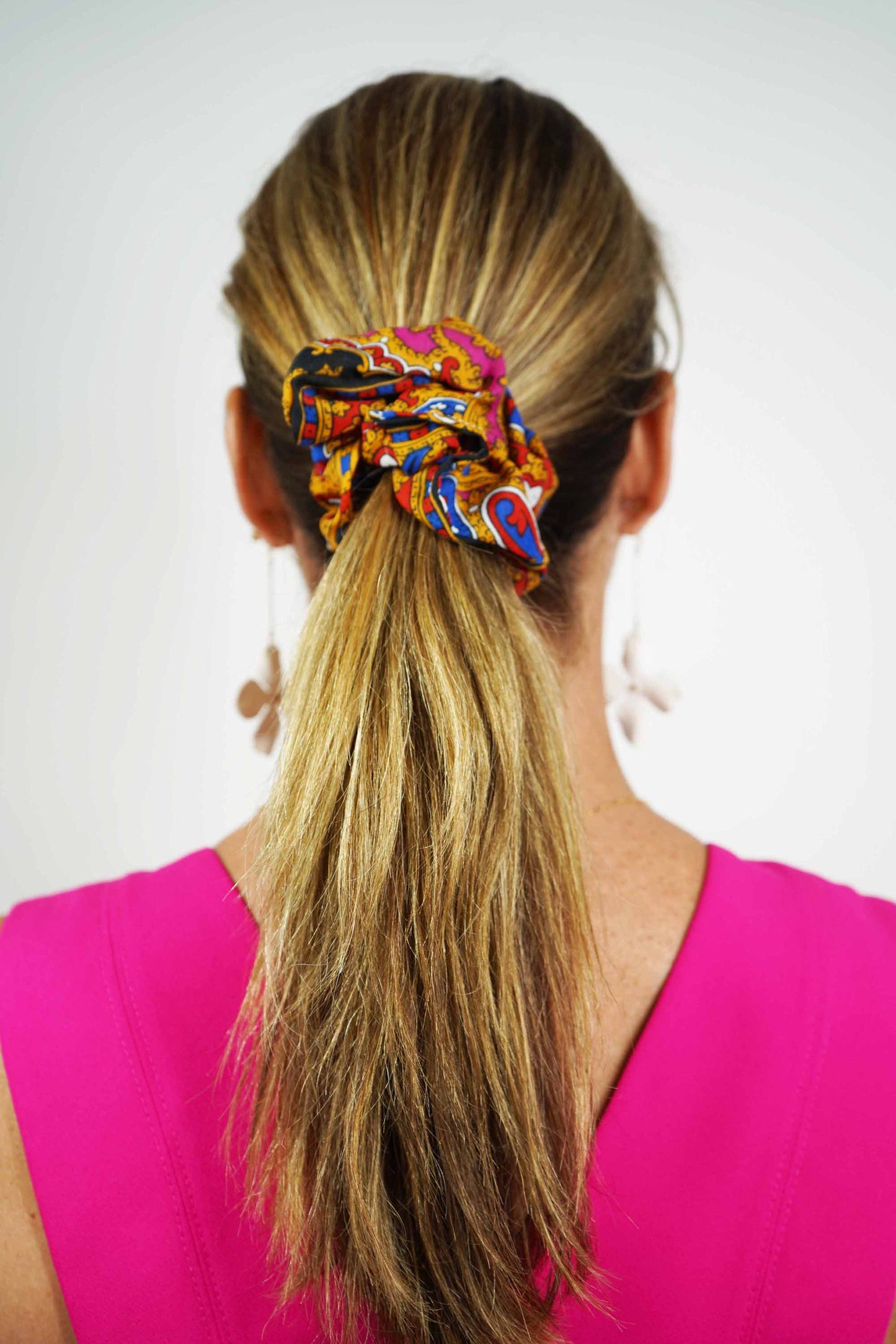 Upcycled Vintage Scarf Scrunchie