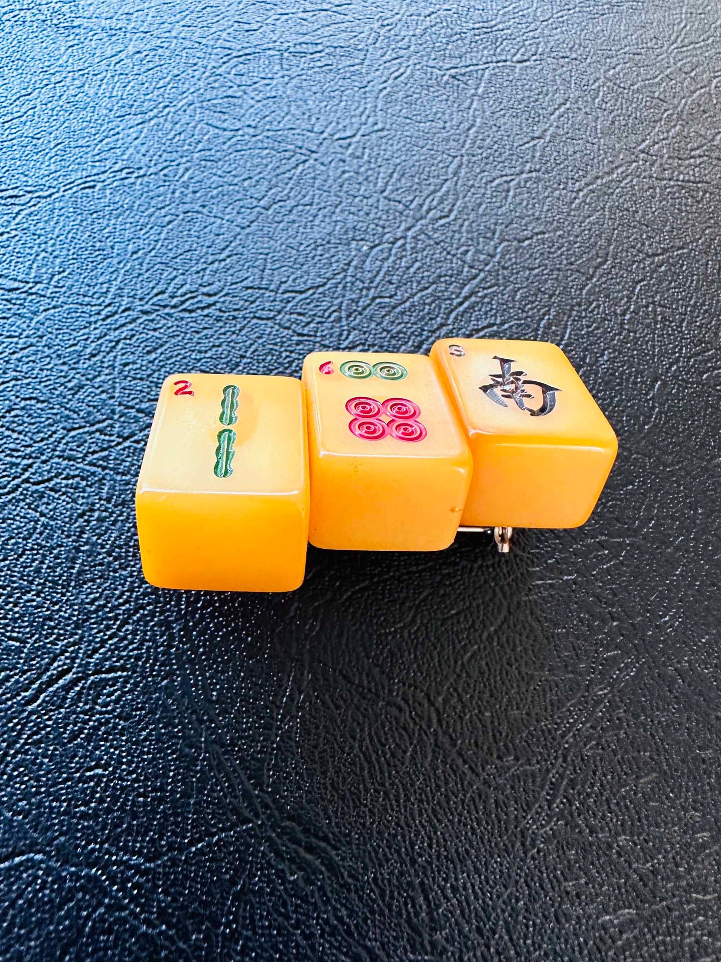 Vintage Mahjong Bakelite Pin