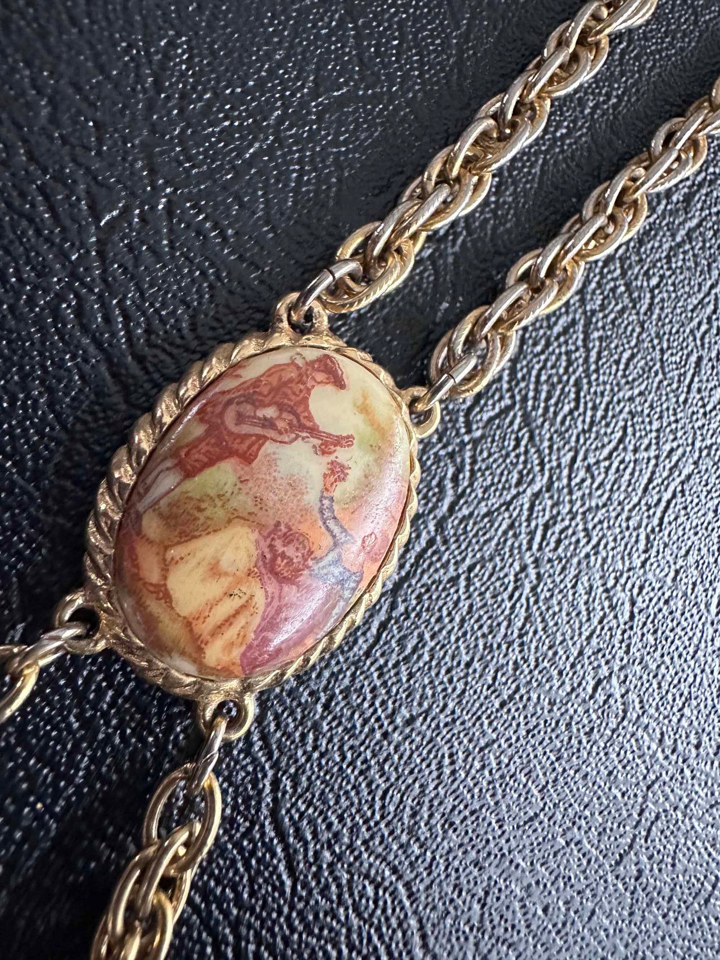 Vintage Double Cameo Necklace