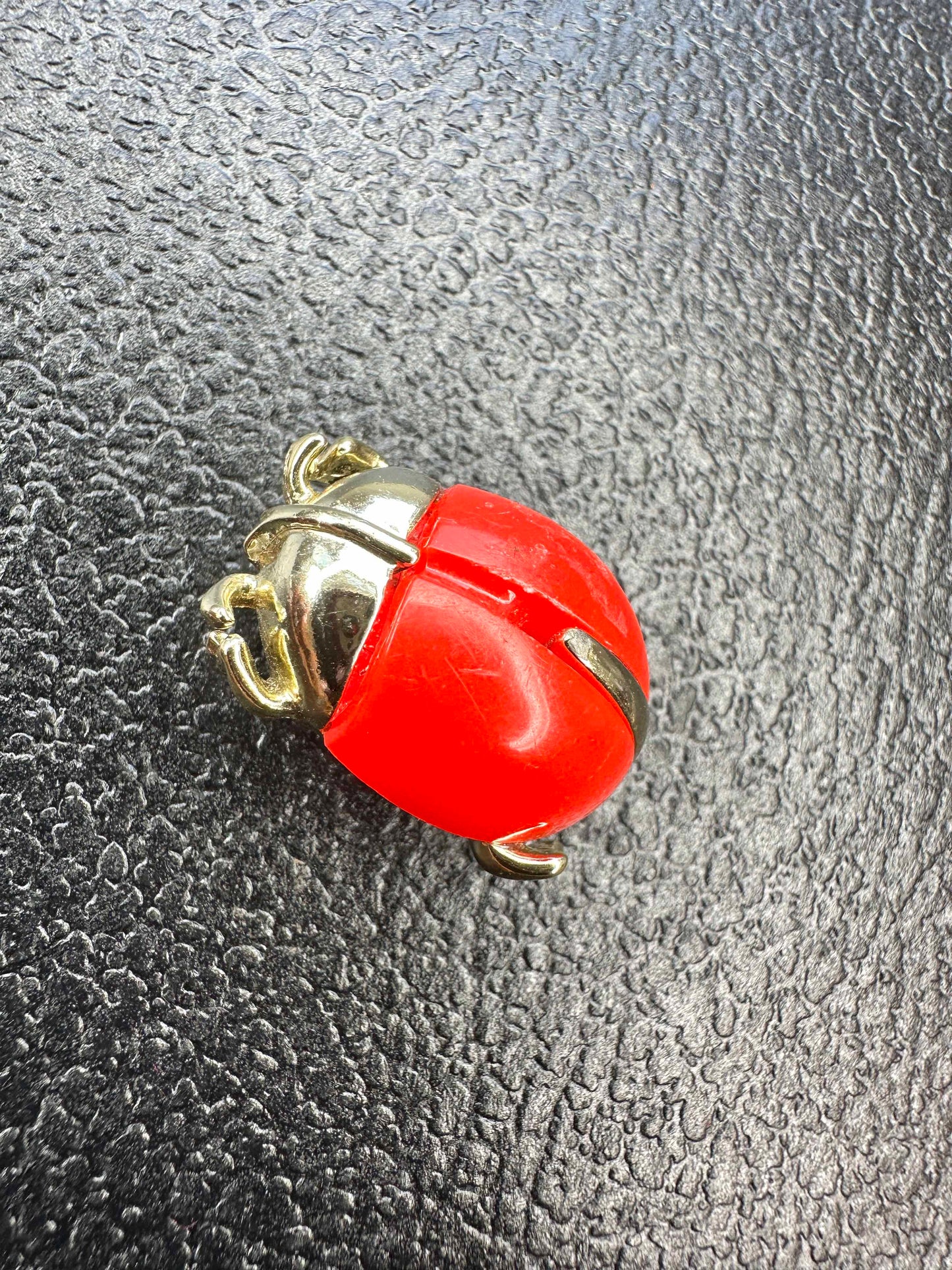 Vintage Sarah Cov Enamel Lady Bug