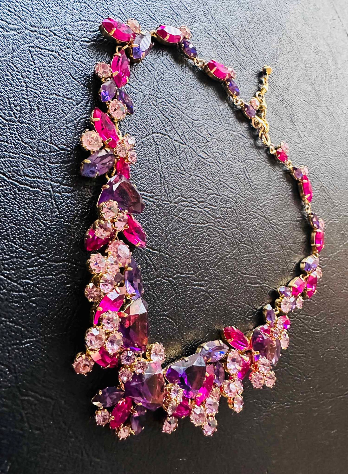 Y2.K Pink and purple Rhinestone Necklace