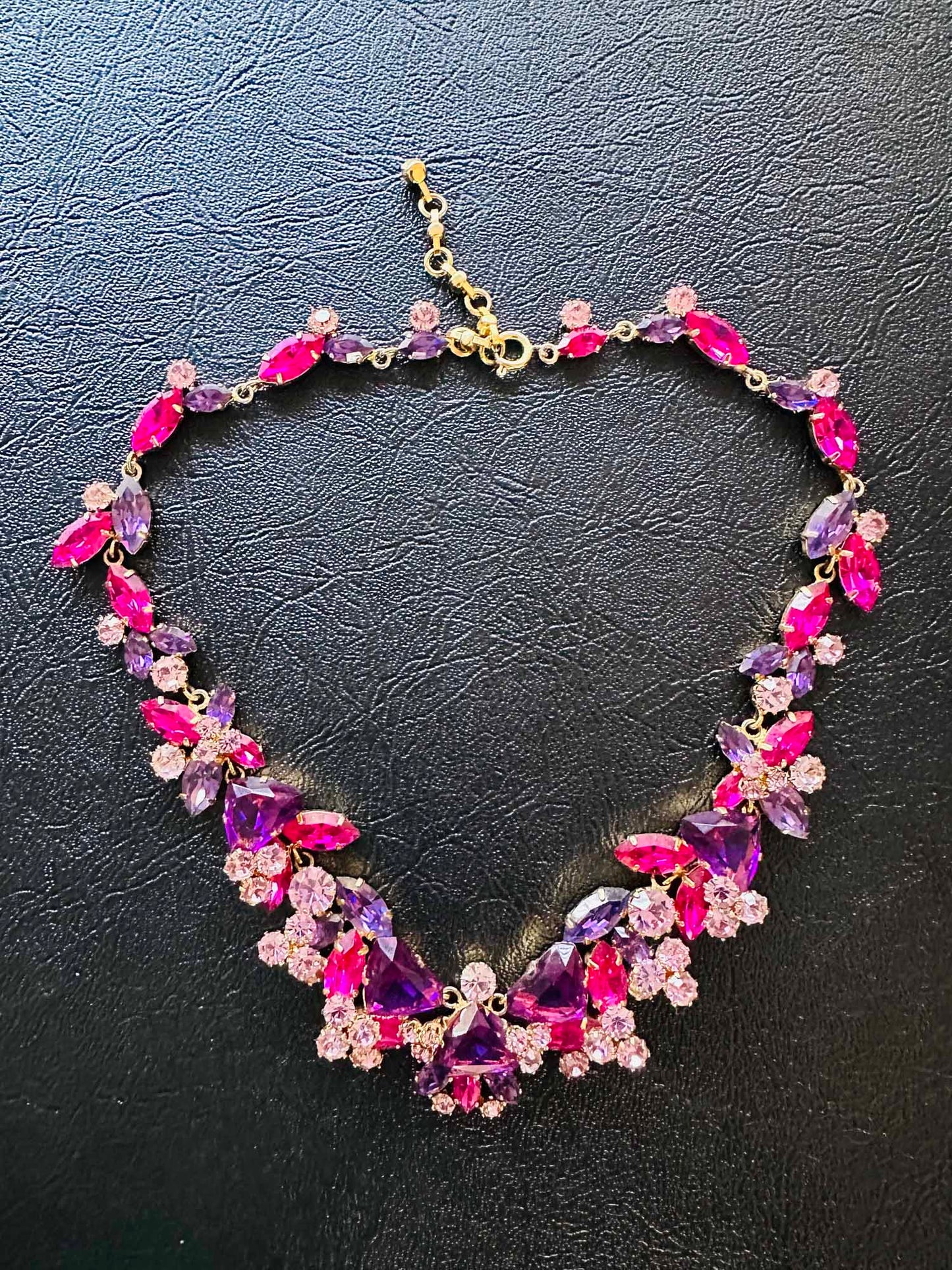 Y2.K Pink and purple Rhinestone Necklace