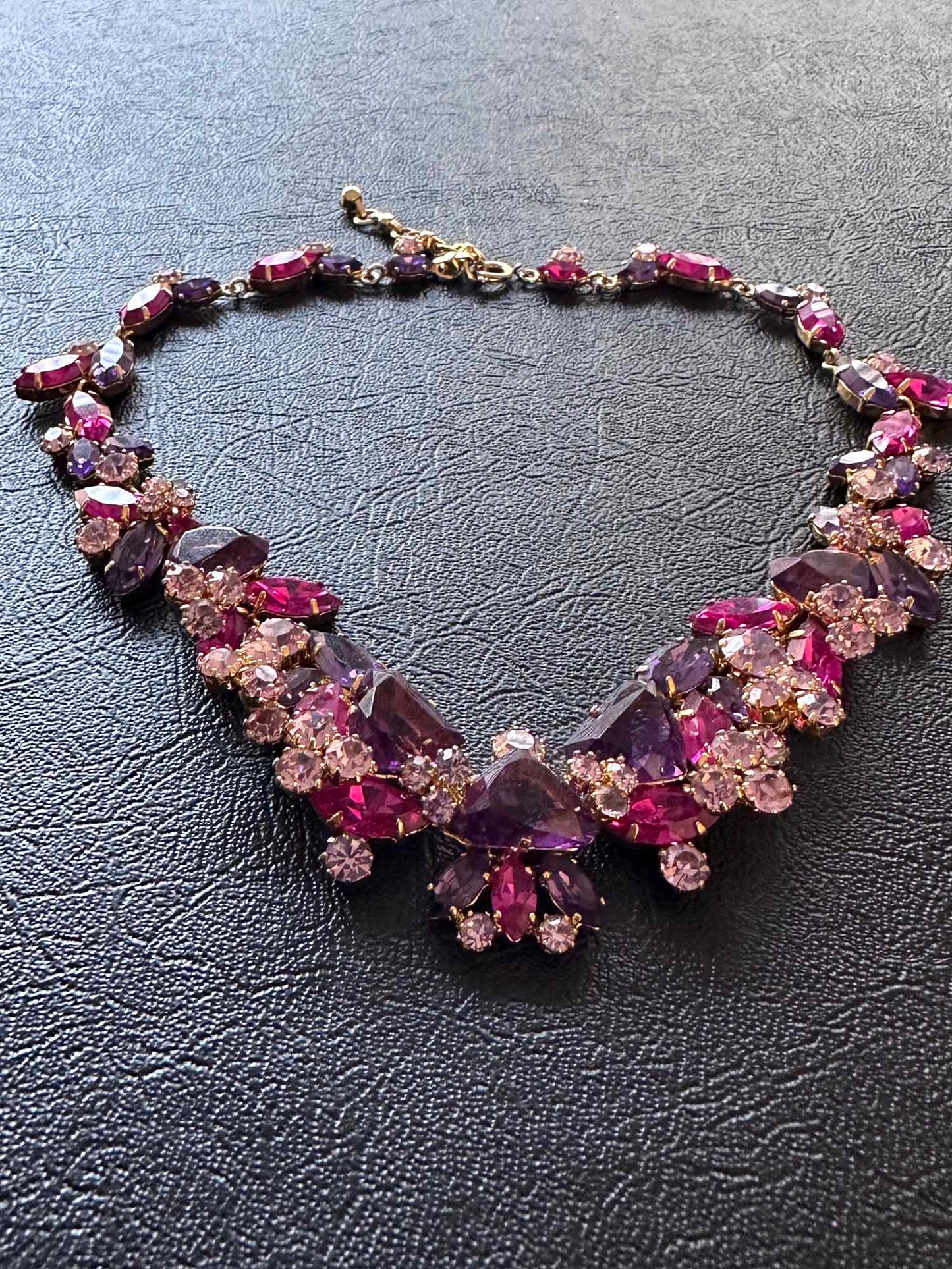 Y2.K Pink and purple Rhinestone Necklace