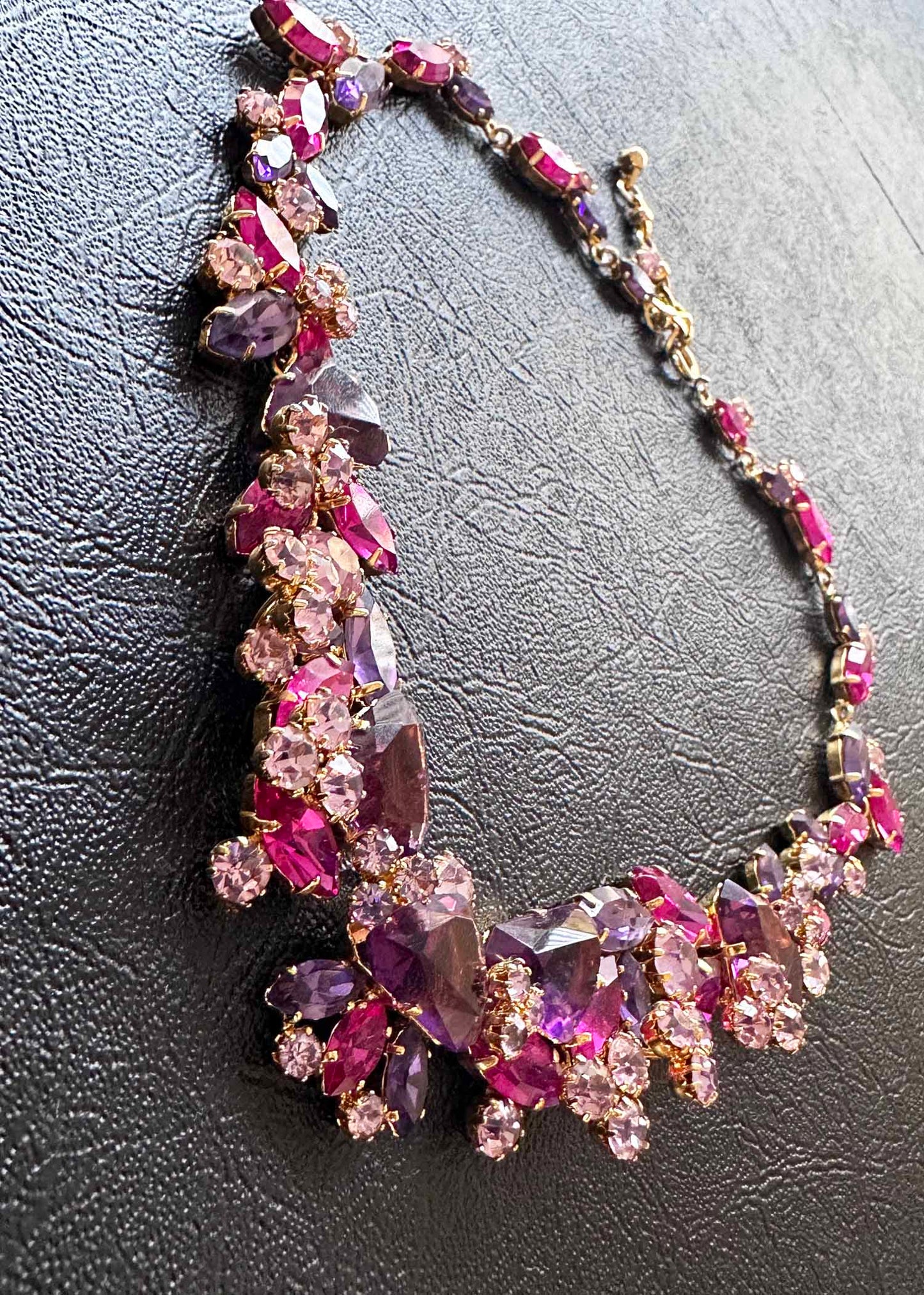 Y2.K Pink and purple Rhinestone Necklace